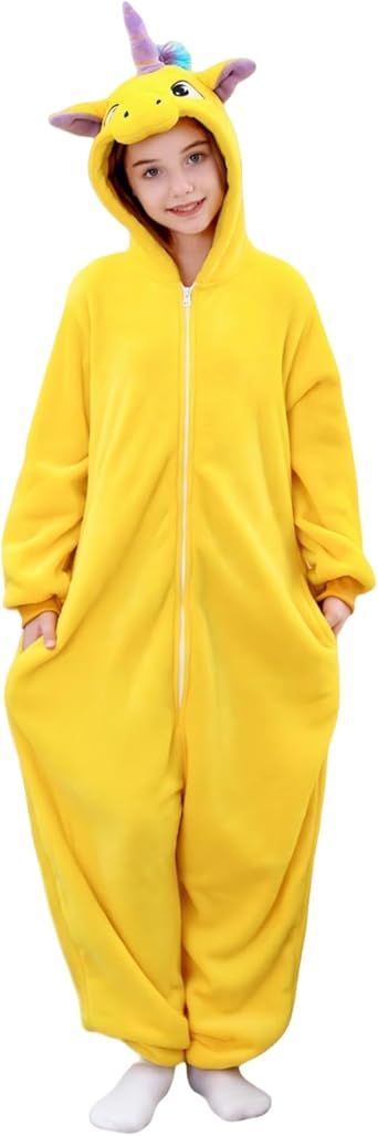 Unicorn Onesie for Kids Animal Pajamas Cosplay Halloween Unisex Costume