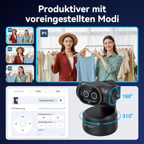 EMEET PIXY 4K KI-gestützte PTZ-Webcam