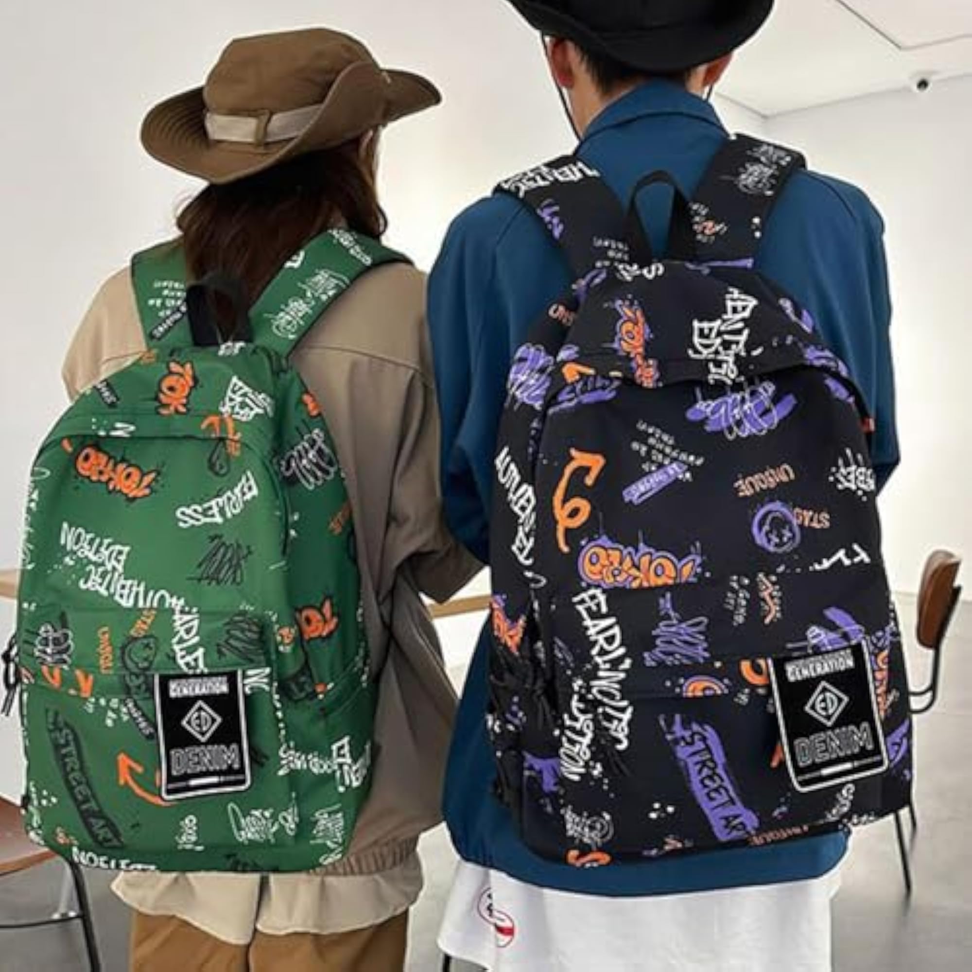 Graffiti Backpack Laptop Daypack Bookbag for Men and Boys
