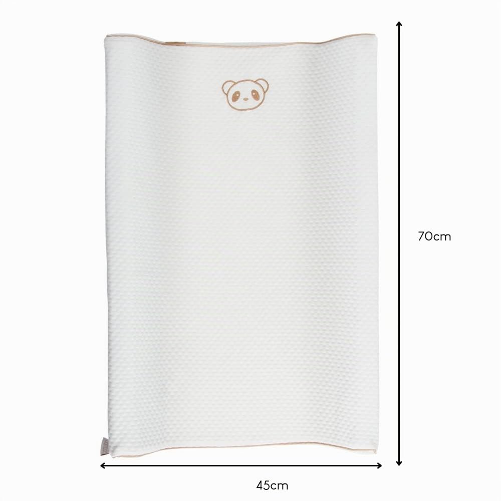 CuddleCo Matelas à Langer en Mousse à Mémoire Bambou Blanc Tapis à Langer Bébé