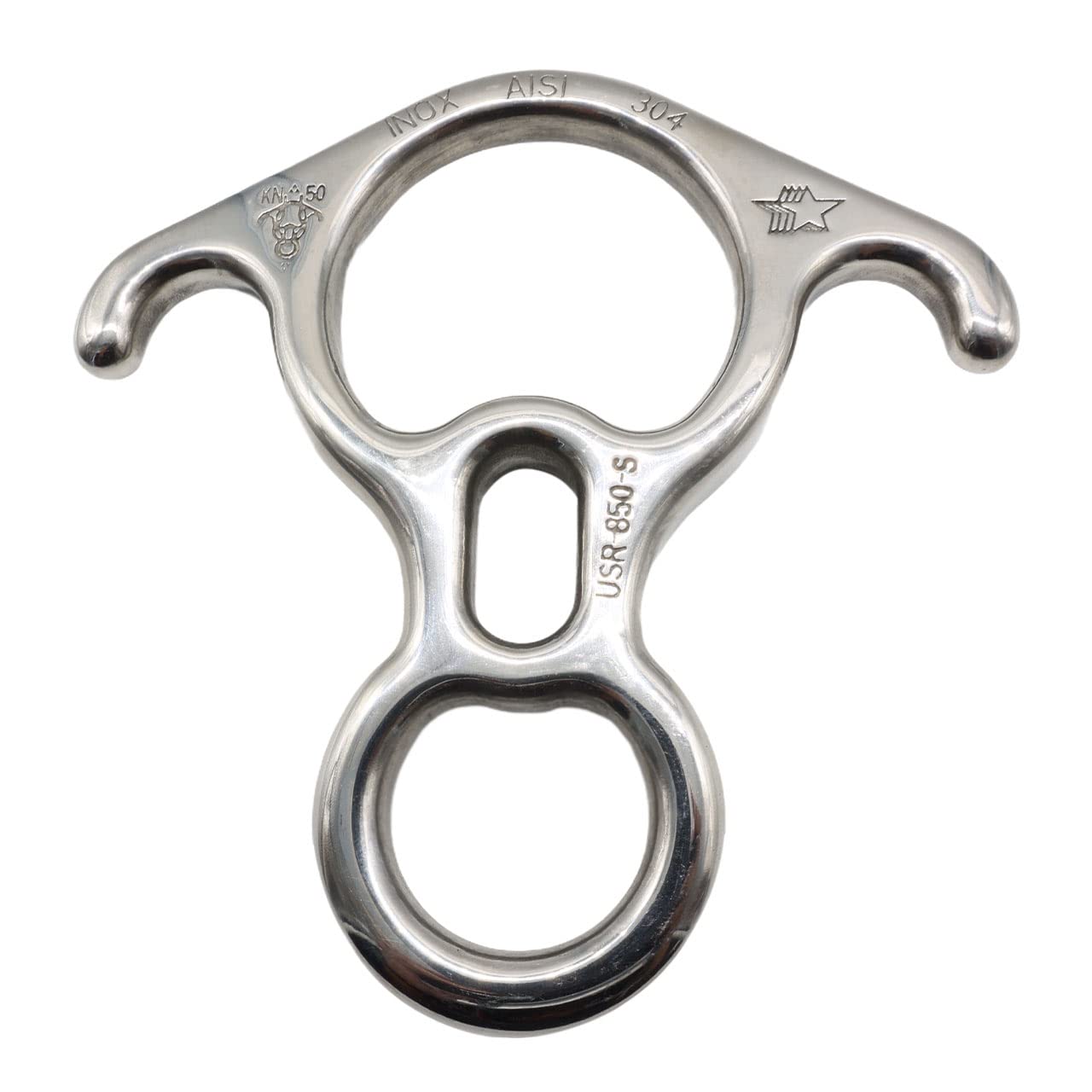 ProClimb 50 kN Rescue Figure 8 Descender Stainless Steel Belay Device