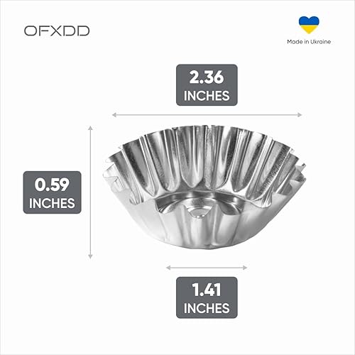 Miniatura 4 de Tazas para magdalenas para hornear de cocina, 2.36 pulgadas, 20 piezas de metal para hornear, mini latas reutilizables y cupcakes