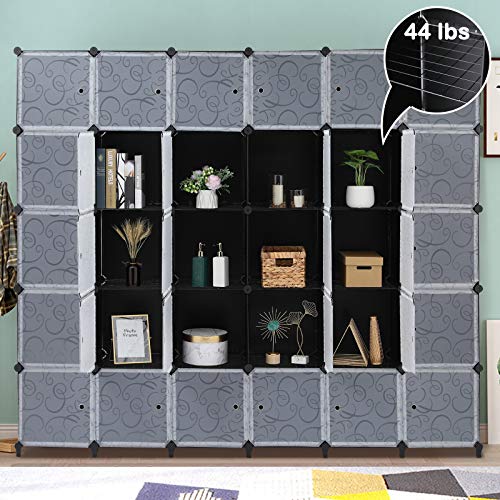 Vingli Portable Storage Cubes-14 X14 Cube (30 Cubes)-More Stable (Add Metal Panel) Cube Shelves, Modular Bookshelf Units, Clothes Cube Storage Shelves, Room Organizer For Cubby Cube #TOP1