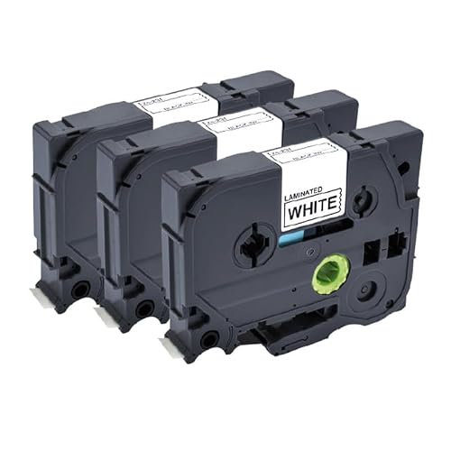 Lot De 3 Rubans Compatibles Pour Titreuse Brother Tze 231 12mm8m Plastique Sur - vue 3