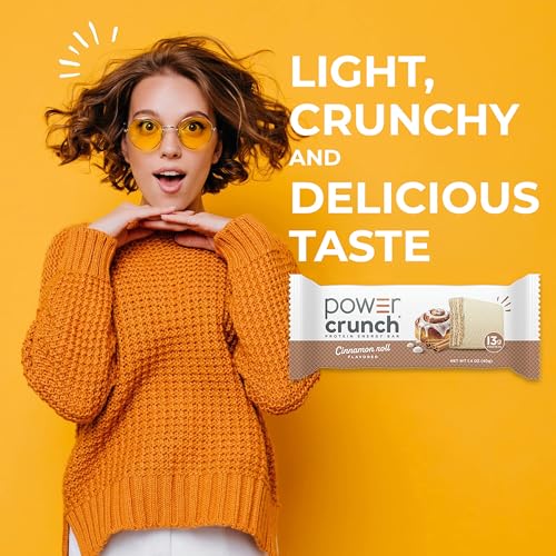 Image of Power Crunch Protein Energy Wafer Bars, Cinnamon Roll, 1.4 Ounce (12 Count)
