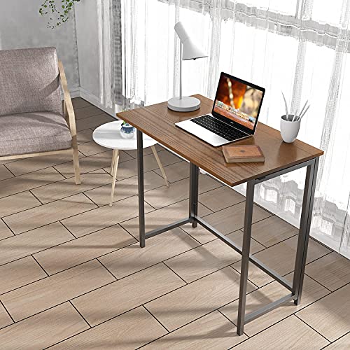 Naspaluro Folding Desk, Folding Computer Desk, No Assembly Home Office Simple Laptop Desk Study Writing Table Foldable Gaming Workstation For Small Space Offices Living Room Bedroom #TOP1