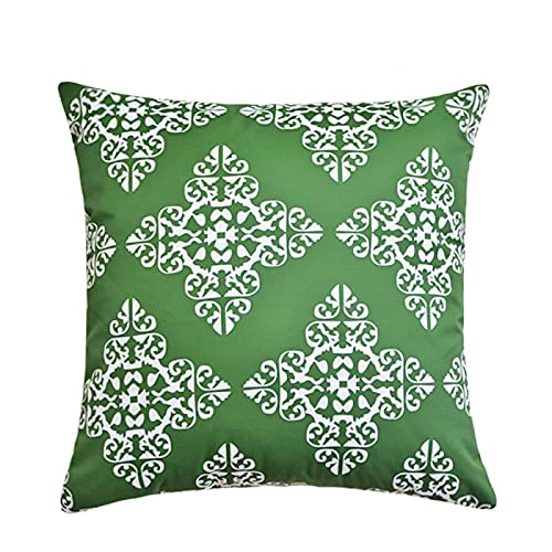 Housses de coussin géométriques modernes vert 60x60 cm avec fermeture éclair
