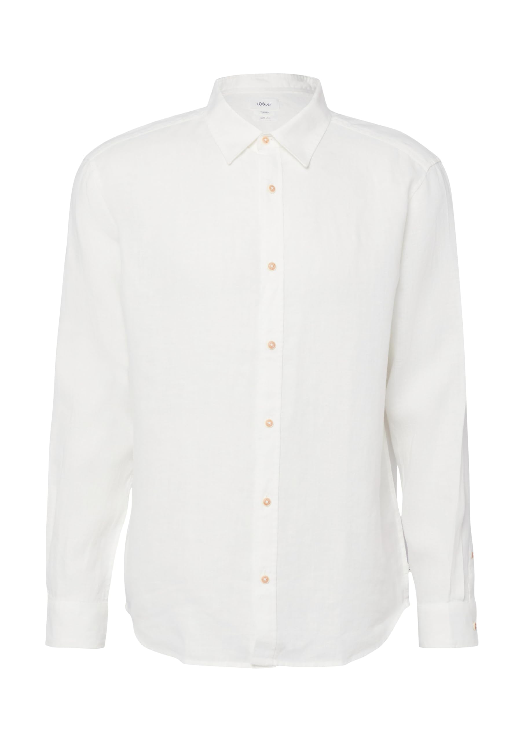 s.Oliver Herren Hemd – Regular Fit, Leinen, Langarm