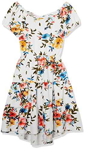 Speechless Girls' Puff Sleeve High Low Party Dress