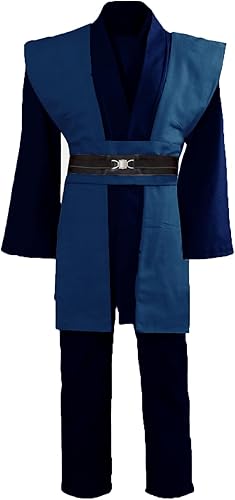 Vista 11 de GOLDSTITCH Men Tunic Robe Knight Fancy Cool Cosplay Costume negro (túnica)