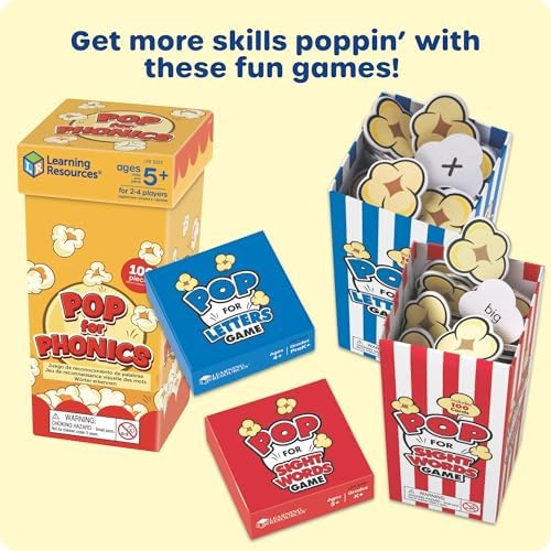 Learning Resources POP for Phonics - Language Development, Spelling, Ages 5+ - 5
