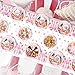 AIBIIN 194 Pcs Christmas Party Supplies Decorations Pink Gingerbread Party Decorations Gingerbread House Cookie Christmas Disposable Tableware Set with Plates Napkins and Tablecloth Serves 24 Guests