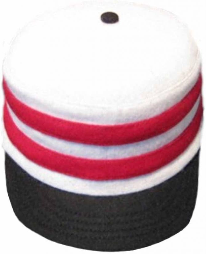 Ideal Cap Co. Red on White Chicago Syle Vintage Baseball Cap Circa 1900 8 White/Red/Black