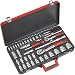 Produktbild Meister Bit- und Steckschlüssel-Satz 64-teilig - 1/2 + 1/4 Zoll Antrieb - Große Ziffern - Chrom-Vanadium-Stahl - Robuster Metallkoffer - Gekröpfte Umschaltknarre / Knarrenkasten / Ratschenkasten / 8429300