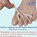 Chiroplax Hammer Toe Cushions Pads Temporary Straightener Corrector Relief Separator Crest Splint, 4 Pack (White)