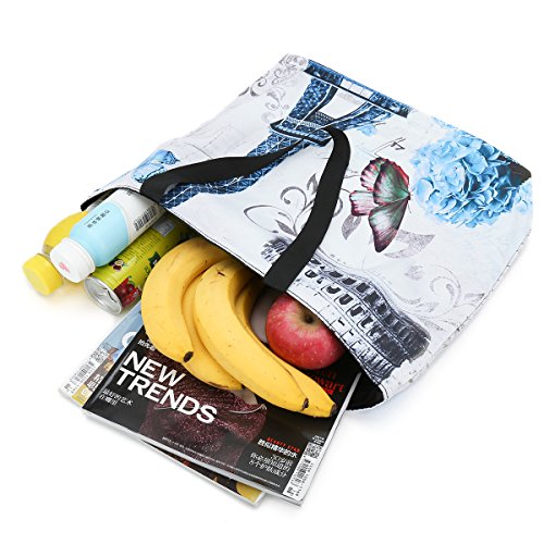 Large Grocery Eco Friendly Market travel Sports Handle case Bag shoulder bag Reusable Portable Storage HandBags Convenient Shoppers Tote Beach School Shopping Bag (YGWB-42) - Thumbnail 6