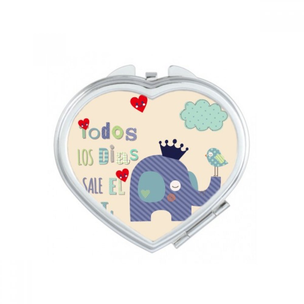 Miroir portable à la main éléphant maquillage compact pour sac à main