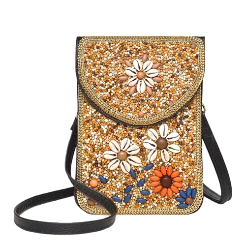 Image of Small Crossbody Bags for Women Designer Cell Phone Bag Boho Shoulder Wallet Purse
