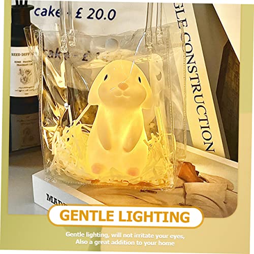 Lámpara de mesa de noche con luz LED forma conejo miniatura 4