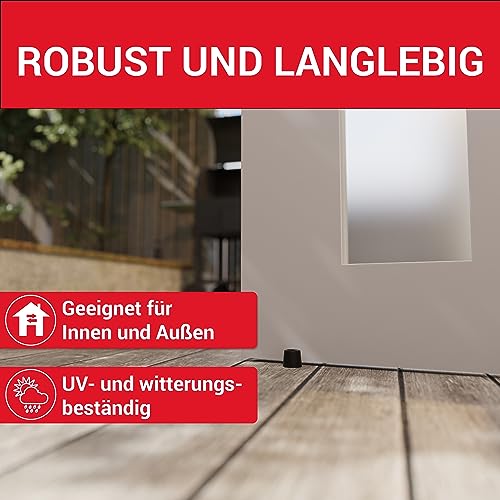 LouMaxx 3 Stück Türstopper Boden zum Schrauben aus Gummi - 3er Set in schwarz - Bodentürstopper - Türstopper zum Schrauben - Bodenmontage - Der Perfekte Schutz gegen anschlagende Türen