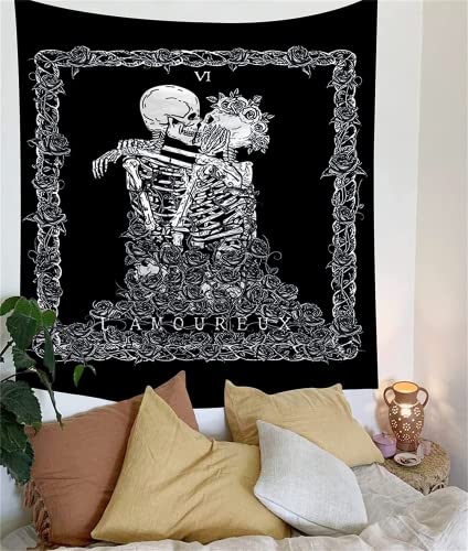 Arawat Arazzo Teschio Arazzo Bacio Scheletro