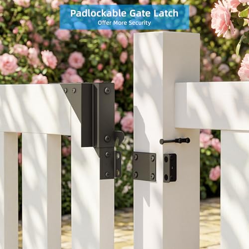 Sliding Gate Hardware Kit, Heavy Duty Fence Gate Kit with Roll Wheels, Universal Fit for 1" to 2" Thick Wood Fence Gates, Anti-Sag Corner Frame Brackets, Smooth Rolling, Easy DIY Installation by WEKIS - Image 6