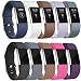 RedTaro Bands Compatible with Fitbit Charge 2, 10-Pack Classic Adjustable Replacement Band Wristbands Large Small Band with Secure Metal Clasp for Fitbit Charge 2 Suitable for Women Men