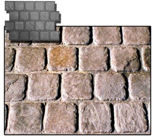 Moule béton empreinte texture pierre pour sol moulé ciment stamp mat 91x66cm