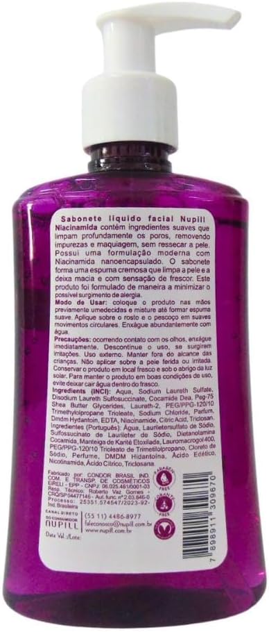 Nupill - Sabonete Líquido Facial Nupill 200Ml Sensivel Nano Niacinamida Nupill - Sabonete Líquido Facial Nupill 200Ml Sensivel Nano Niacinamida