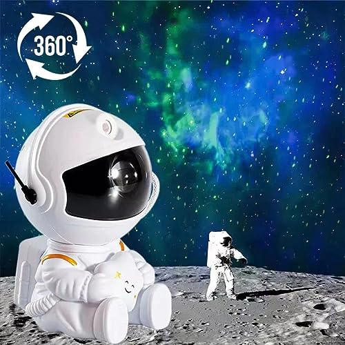 Image of Desidiya Star Projector Galaxy Projector Remote Control-360 Adjustable Timer Kids Sitted Astronaut Nebula Night Light,Gaming Room,Home & Party Corded Electric - Polycarbonate,Led,Multicolor