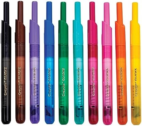 Crayola Clicks Retractable Tip Markers (10ct), Washable Cone Tip Art Marker Set, Cute Aesthetic School Supplies, Classroom Must Haves, Ages 3+ — view 7