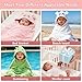 14 PCS Thicken Baby Towels Set, 3 PCS Soft Hooded Baby Towels & 11 PCS Washcloths, Baby Bath Towels for Newborns, Infants & Toddlers, Ultra Absorbent, Cute Baby Towel Gift for Girls