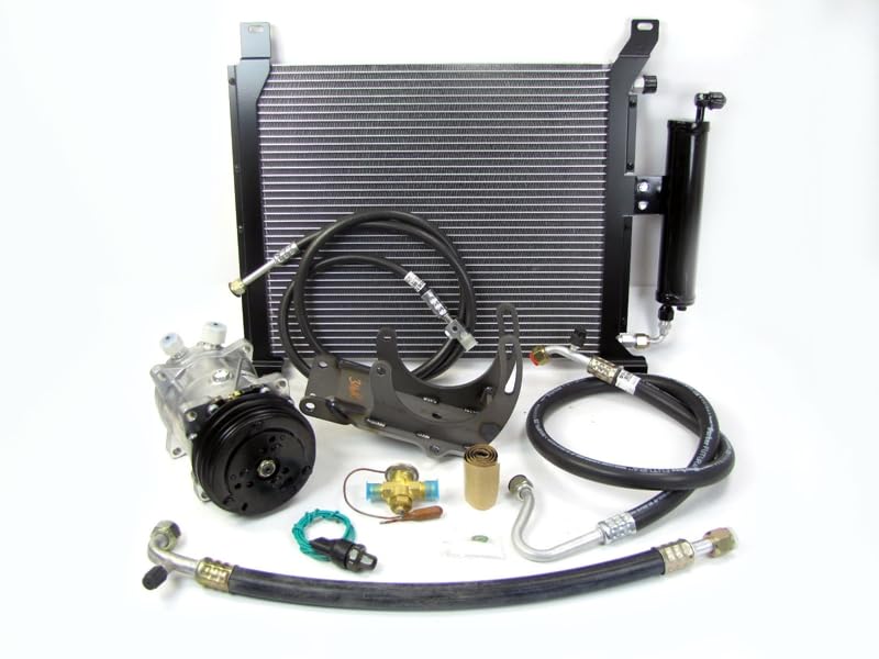 Underhood A/C Performance Kit Fits 1967-68 Ford Mustang w/6 Cyl, Plain Finish Compressor #50-0017