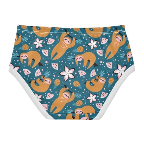 Little Girl Underwear Toddler Panties Kids Undies Cute Sloths Soft Cotton Briefs 2T-8Y2