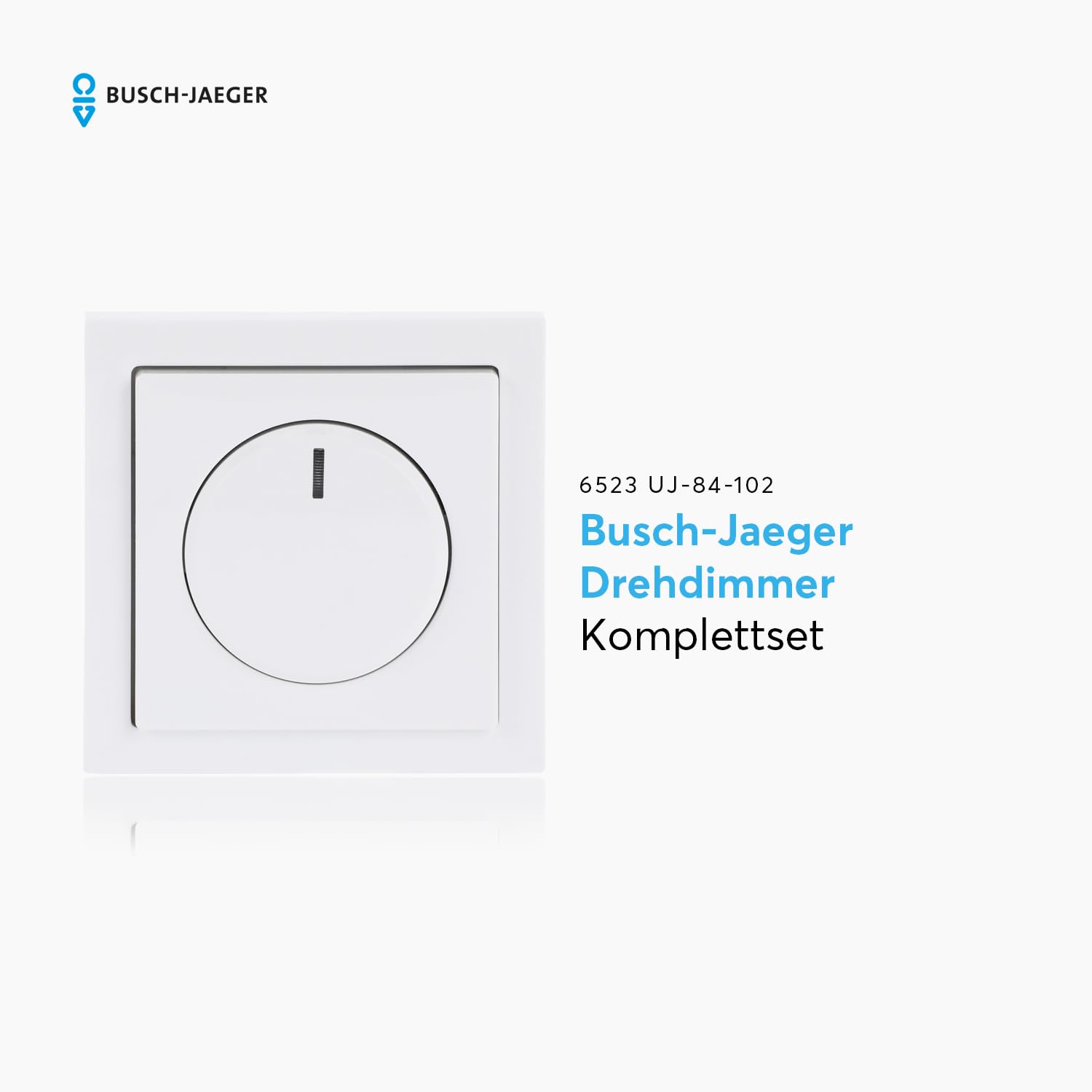 Busch-Jaeger Ściemniacz obrotowy 6523 UJ-84-102 UP biel alpejska ściemniacz 4011395263839