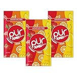 PUR Jumbo Gum | Goma de Mascar Sin Aspartamo | Con Xilitol | Sabor Natural Strawberry, Banana, Orange, 20 Piezas (Paquete de 3)