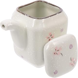 GLEAVI Hand-Painted Ceramic Soy Sauce Dispenser 100ml Home Seasoning Jar Handle for Oil and Vinegar for Cooking and Dining