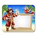 Produktbild Mauspads Pirat Fun Cartoon Pirate Beach Zeichen von Holding Mouse Pad für Notebooks, Desktop-Computer Matten Büromaterial