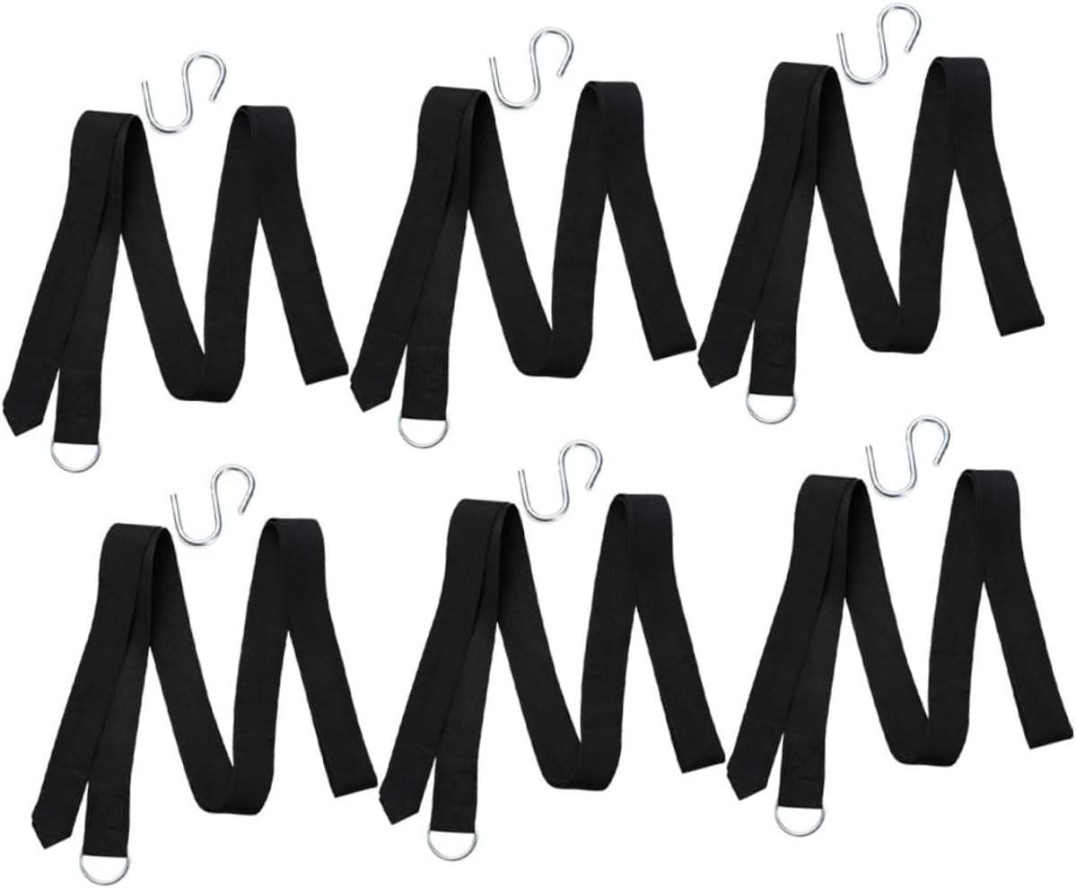 Mikikit 6pcs Swing Hanging Ropes Outdoor Hammock Straps for Easy Installation for Tree Hammocks and Swings and Lightweight Design