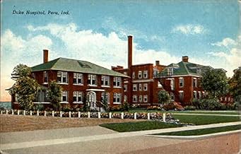 Duke Hospital Peru, Indiana IN Original Antique Postcard