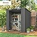 Outsunny Garagenzelt 1,9x1,2 m Wasserdicht Zeltgarage mit Pultdach aufrollbarer Reißverschlusstür Fenster verstärktem Metallrahmen UV-beständig Lagerzelt Weidezelt für Gartenwerkzeuge Dunkelgrau