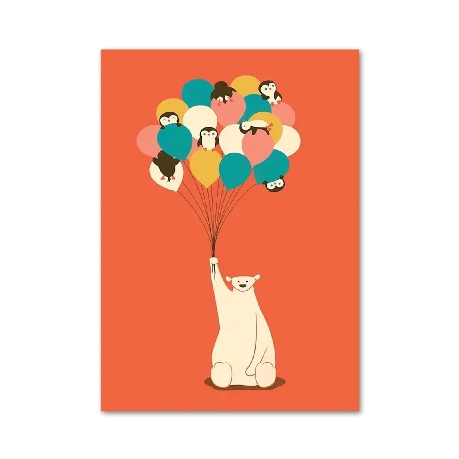 BYAMBD Aesthetic Pictures Cute Koala Sloth Fox Elephant Raccoon Wall Art Canvas Painting Nordic Posters And Prints Cartoon Wall Pictures Kids Room Decor