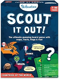 Skillmatics Board Game : Scout It Out! Countries of The World | Fun Guessing & Trivia Map Game for Families | Gifts for 7 Year Olds and Up