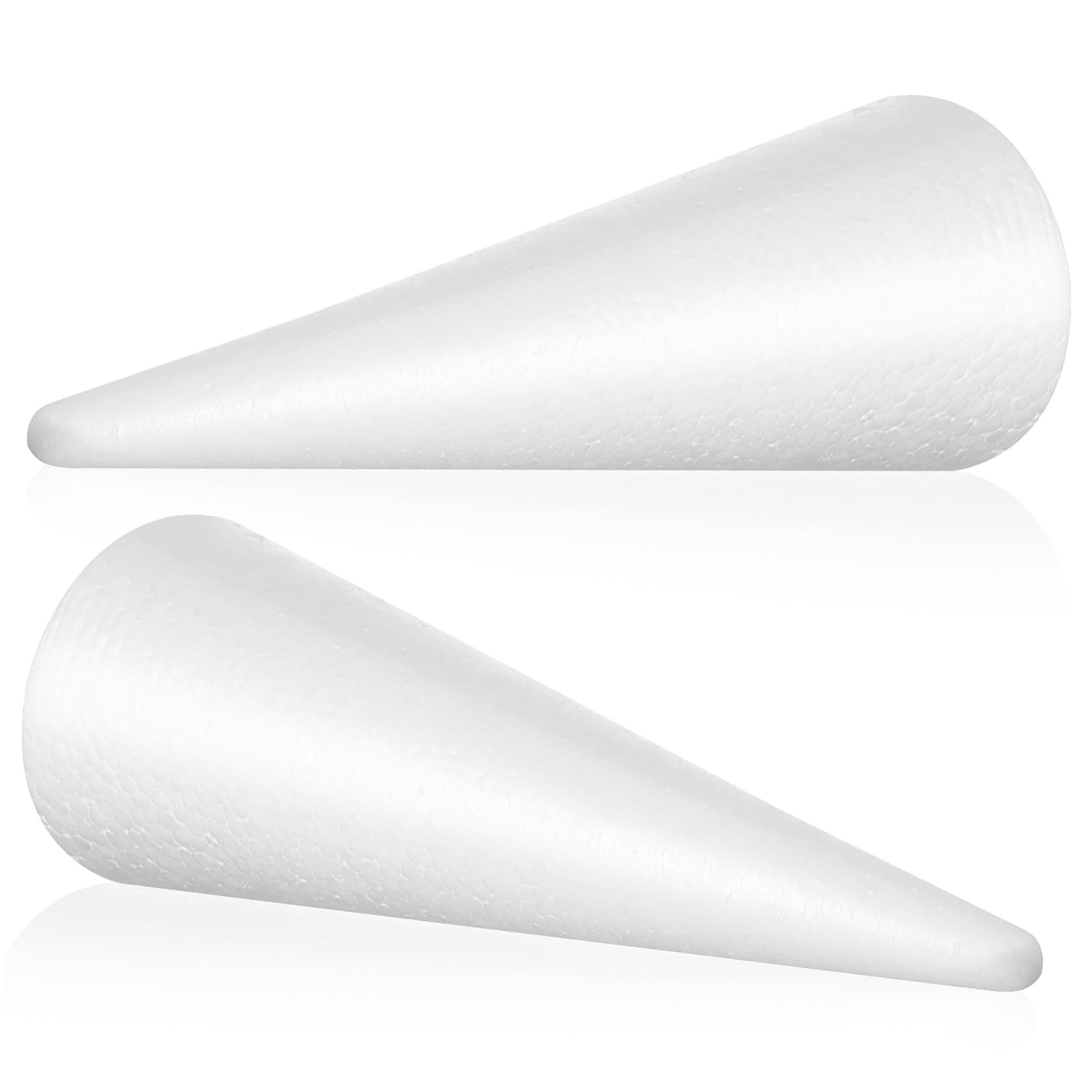 Cônes en mousse blanche parfaits pour réussir vos activités de loisirs créatifs