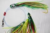 Tuna Bullet Daisy Chain: Lumo Green Streaker Fishing Lure for All Tuna Mahi Wahoo Marlin