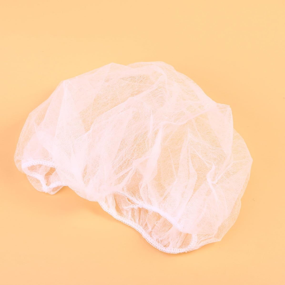 Didiseaon 100pcs Non Woven Hair Net Hat, One Size 21 Inch Disposable White