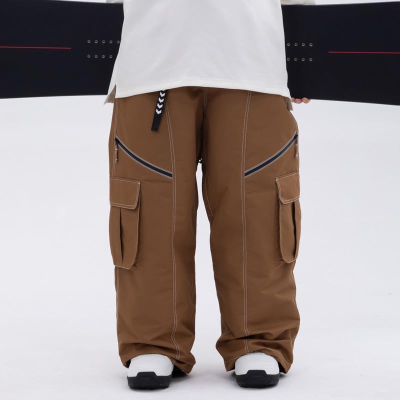 SNOWVERB Womens Mens Baggy Snowboard Ski Pants Loose Fit Cargo Winter Waterproof Streetwear Snow Pants