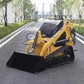 Efficient Mini Skid Steer Loader with Multi-Functional Bucket Hydraulic Drive Compact Backhoe Excavator Loaders Perfect for Landscaping, Construction & Heavy Lifting