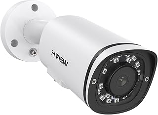 H. VIEW 5MP Bullet POE Camera, Outdoor UltraHD IP Camera POE with Mic/Audio, Support MicroSD , Weatherproof 2.8mm Lens , 100ft IR Night Vision, Human Body Detection, Snapshot Alert