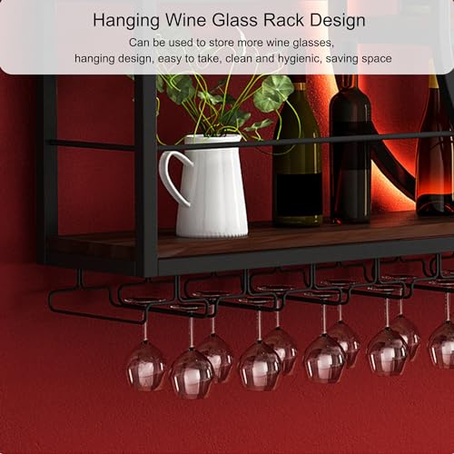 Étagère à bouteilles murale pour ranger vos verres et alcools - 5